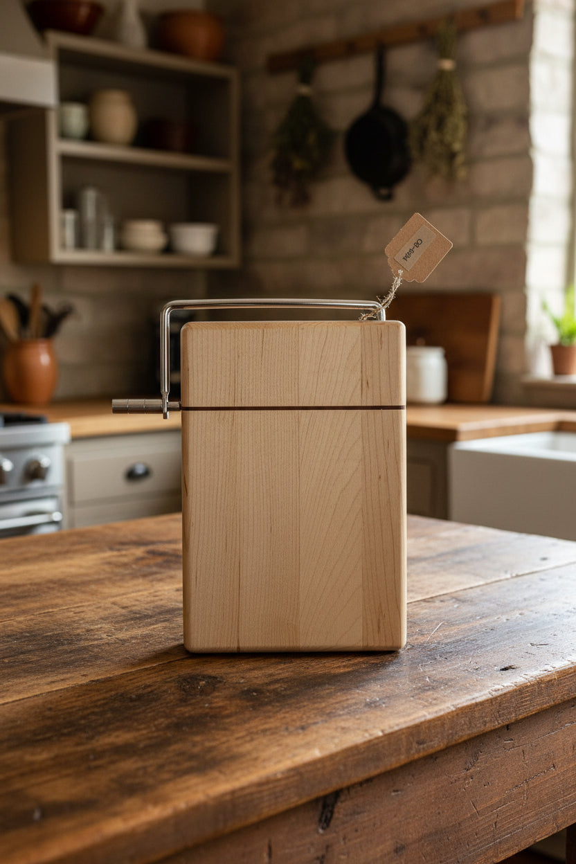 Handcrafted Left‑Handed Cheese Slicer – 6" × 9" × 3/4" Northern Hard Maple