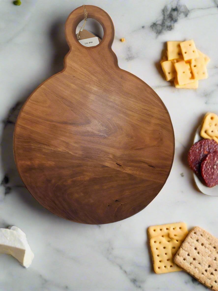 Christmas Ornament Handcrafted Cherry Wood Cutting Board – Festive Kitchen Decor