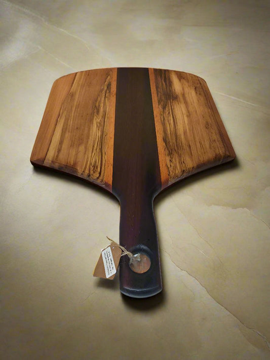 Charcuterie Board – Large African Wild Olive, Striped Ebony & Mahogany