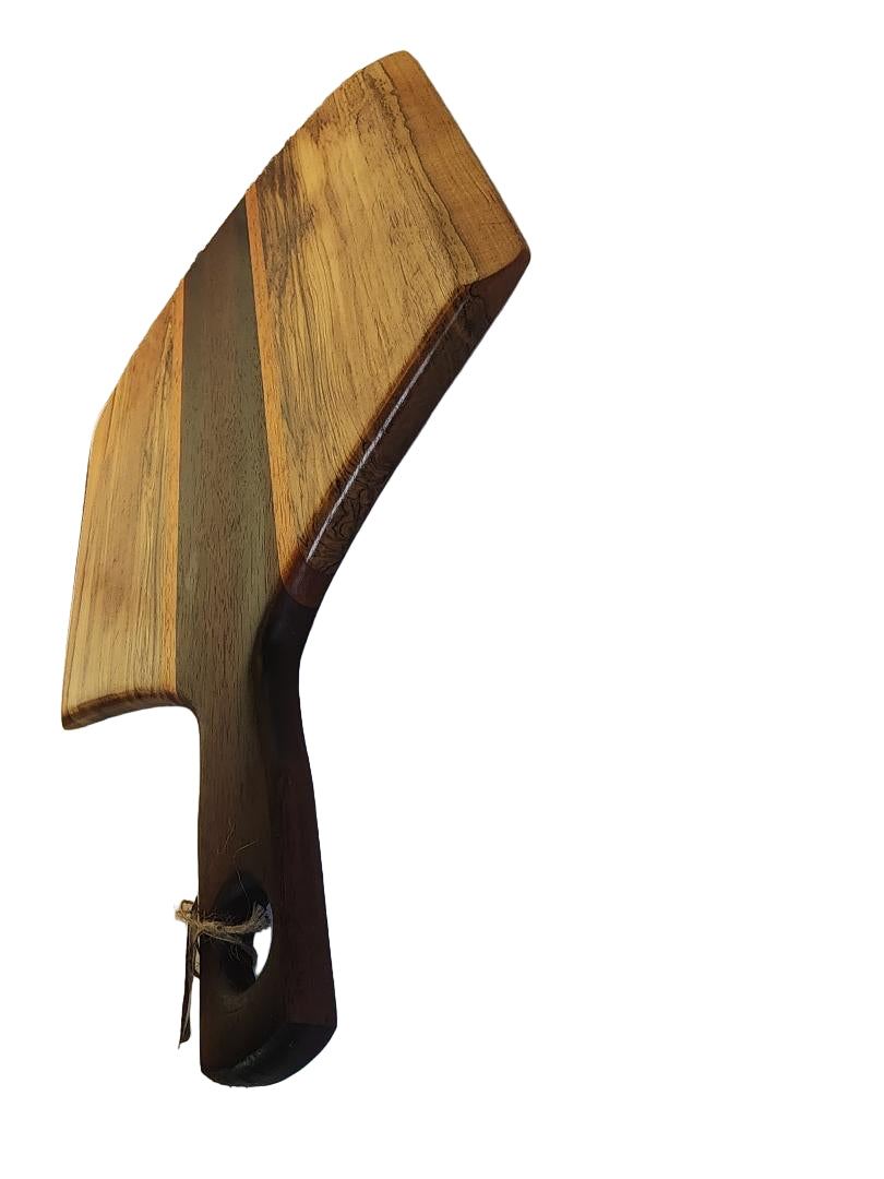 Charcuterie Board – Large African Wild Olive, Striped Ebony & Mahogany