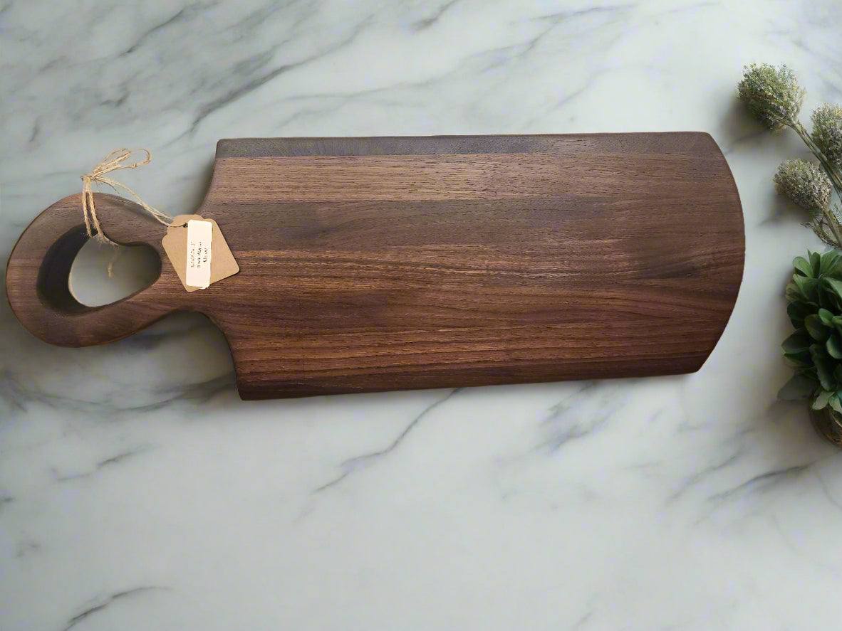 Handcrafted Black Walnut Charcuterie Board – 6.5 x 16.5 x 1.5"