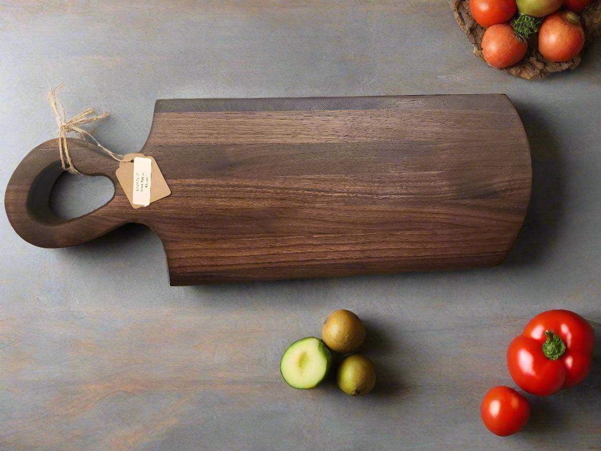 Handcrafted Black Walnut Charcuterie Board – 6.5 x 16.5 x 1.5"