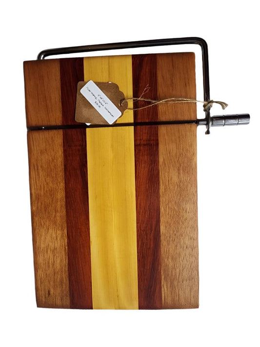 Cheese Slicer - Handcrafted Mahogany & Yellowheart Board