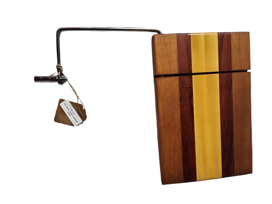 Cheese Slicer - Handcrafted Mahogany & Yellowheart Board