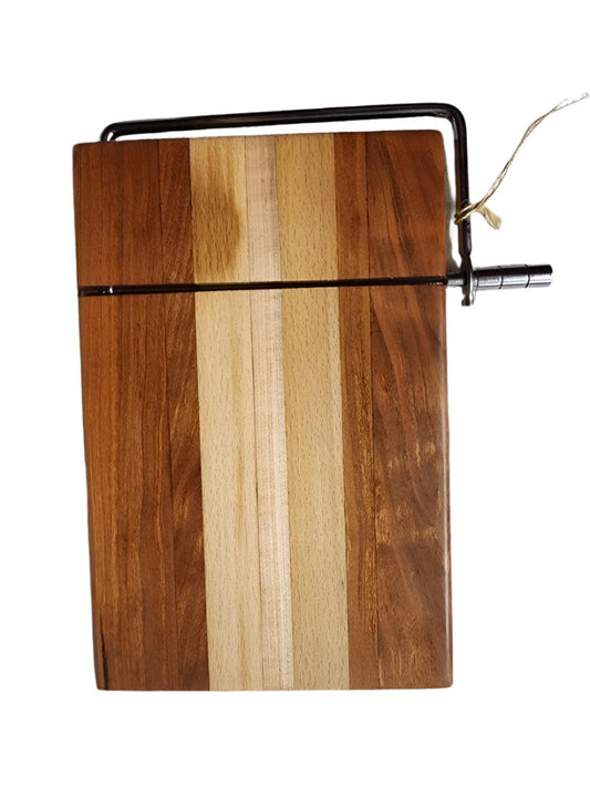 Cheese Slicer Board - Handcrafted Maple, Cherry & Beech
