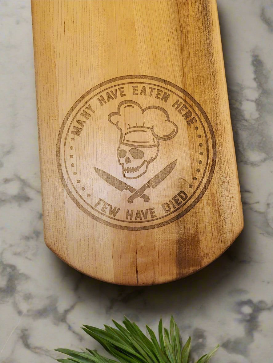 Funny Engraved Hard Maple Cutting Board – 7.75 x 22.5 x 0.875"