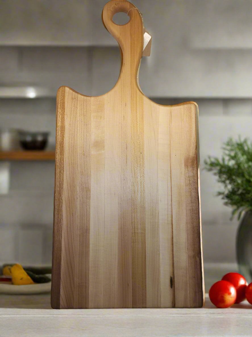 Engraved Hard Maple Cutting Board with Handle – 9.5 x 20 x 0.875"