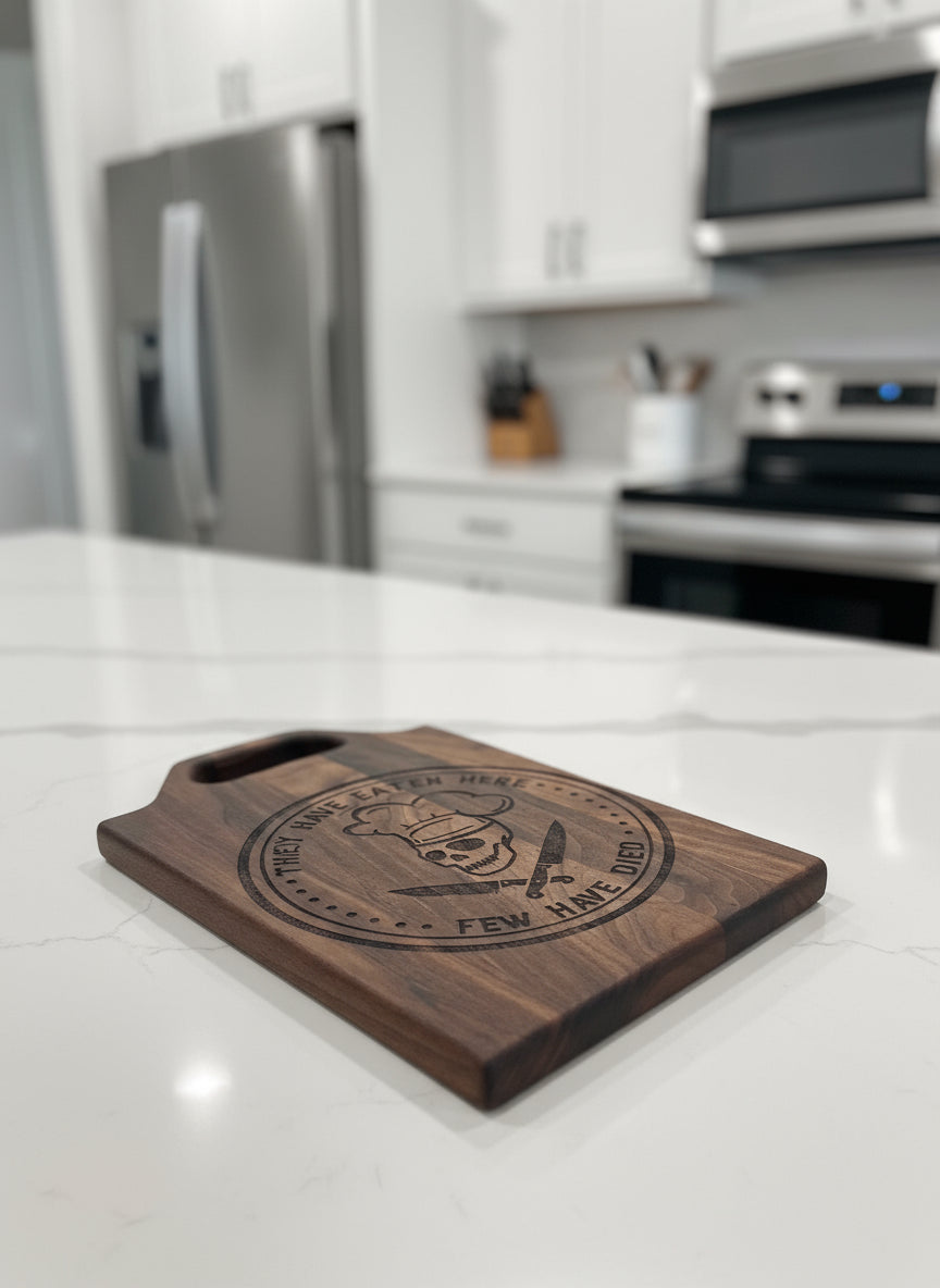 Engraved Black Walnut Cutting Board – Custom Handcrafted Kitchen Gift