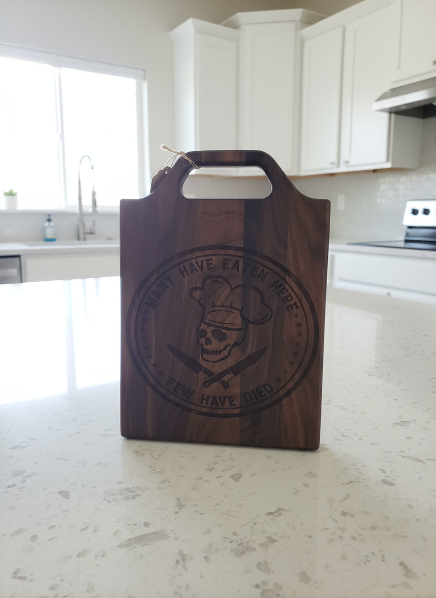 Engraved Black Walnut Cutting Board – Custom Handcrafted Kitchen Gift