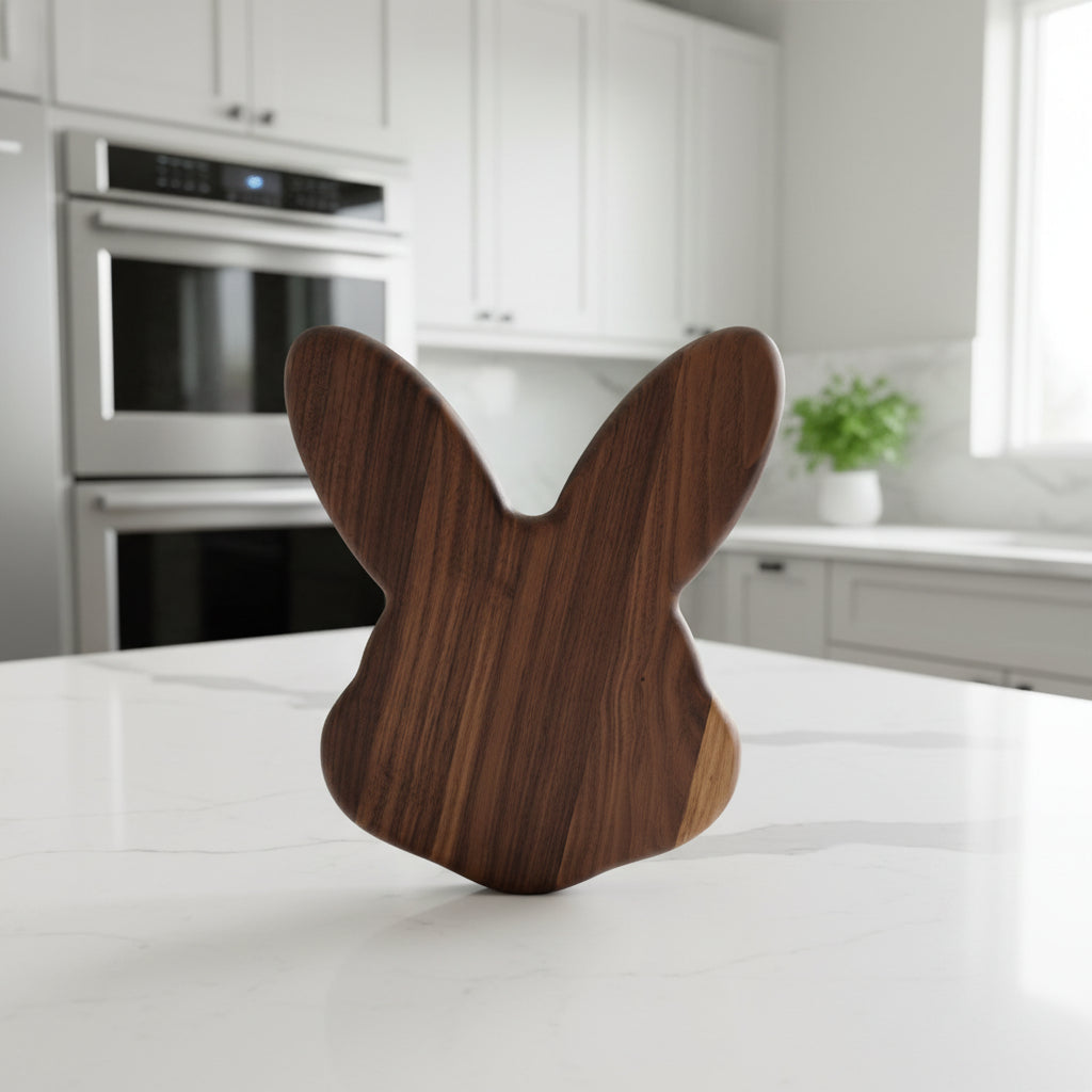 9" Black Walnut Easter Bunny Board