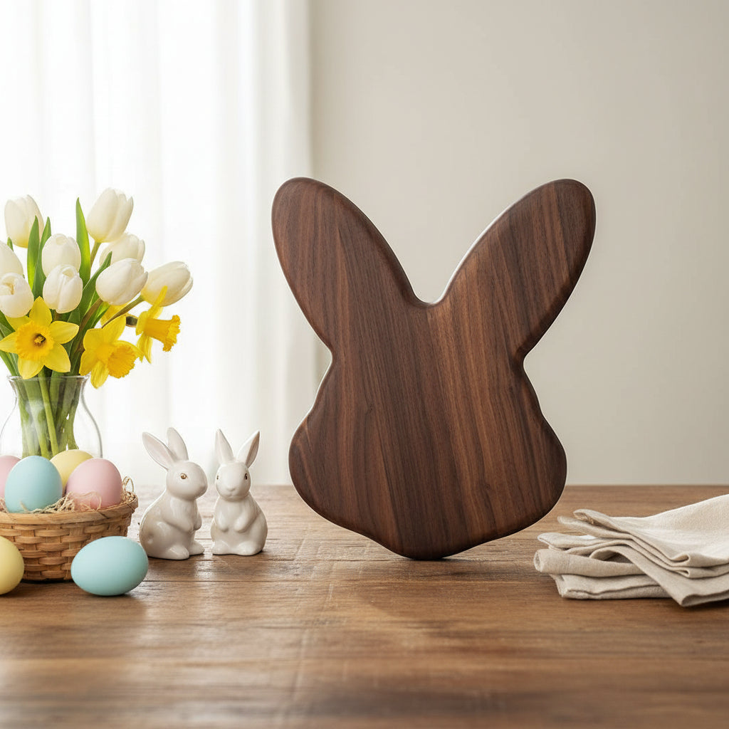 9" Black Walnut Easter Bunny Board