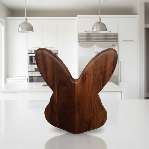 9" Black Walnut Unique Easter Bunny Board