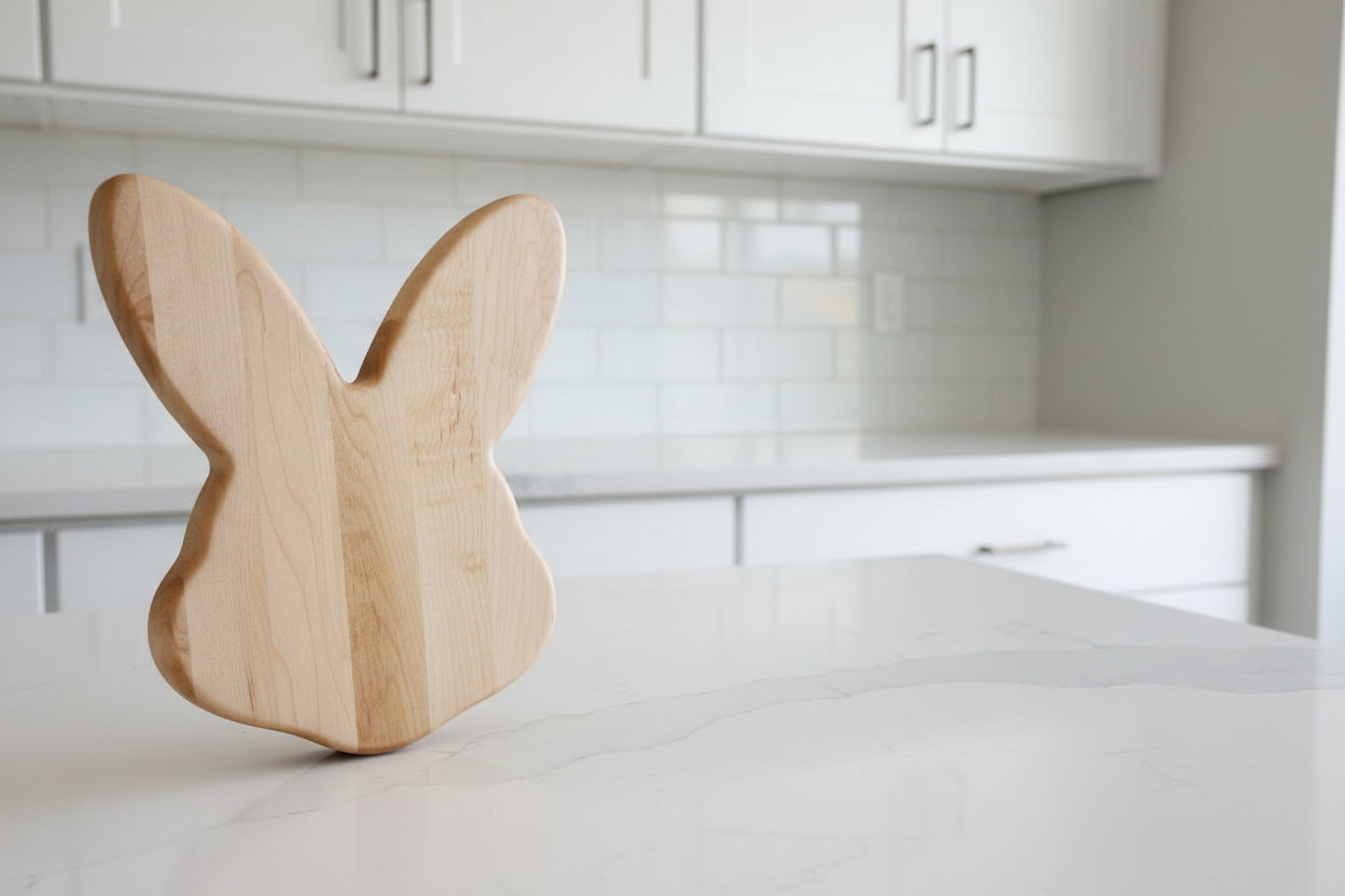 12" Northern Hard Maple Stylish Easter Bunny Board
