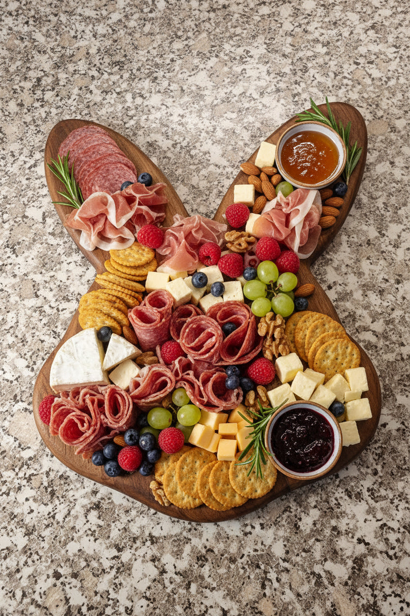 12" Black Walnut Cute Easter Bunny Board Handcrafted