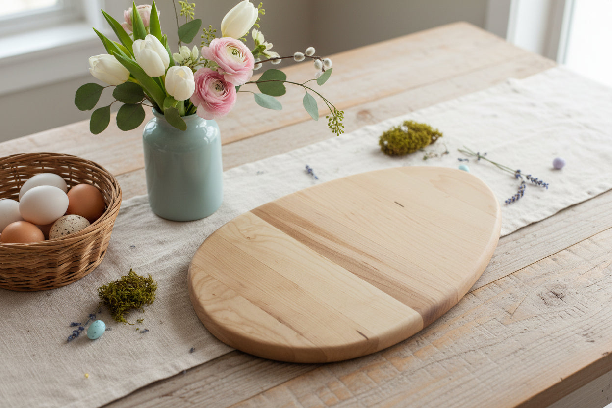 12" Northern Hard Maple Rustic Easter Egg Board