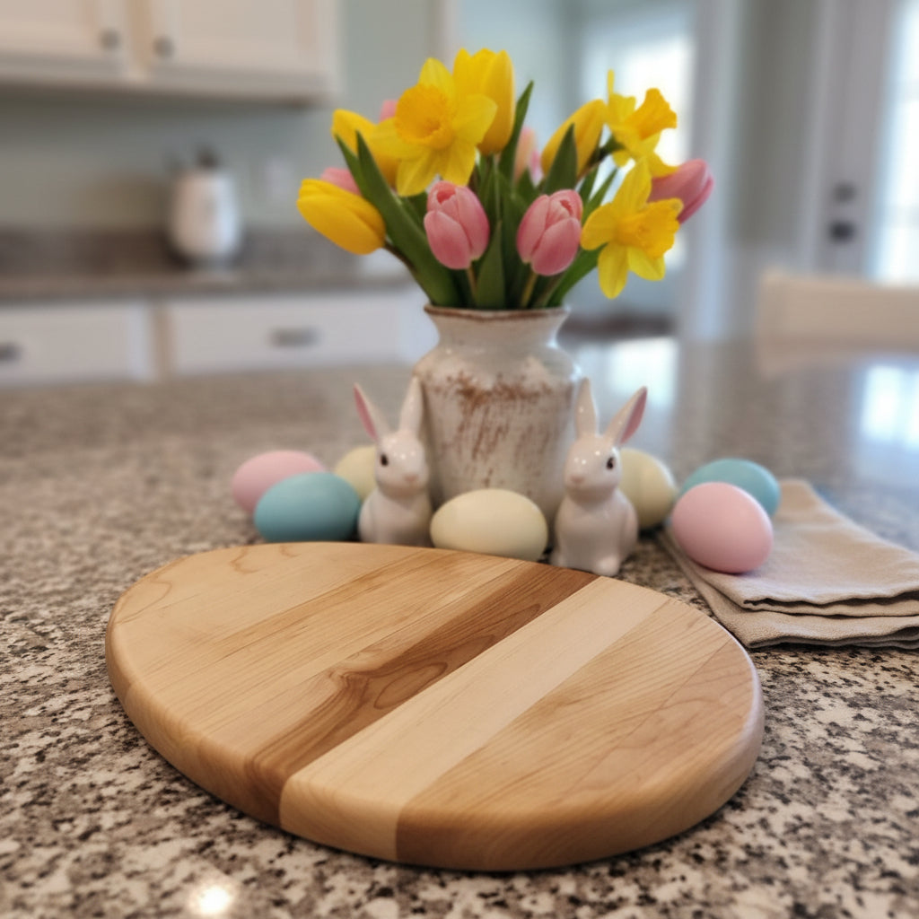 12" Northern Hard Maple Cute Easter Egg Board
