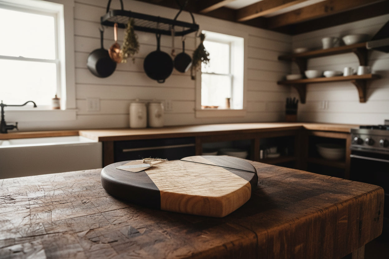 Handcrafted 8" Heart‑Shaped Charcuterie & Cutting Board