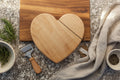 Handcrafted 8" Curly Maple Heart‑Shaped Charcuterie & Cutting Board