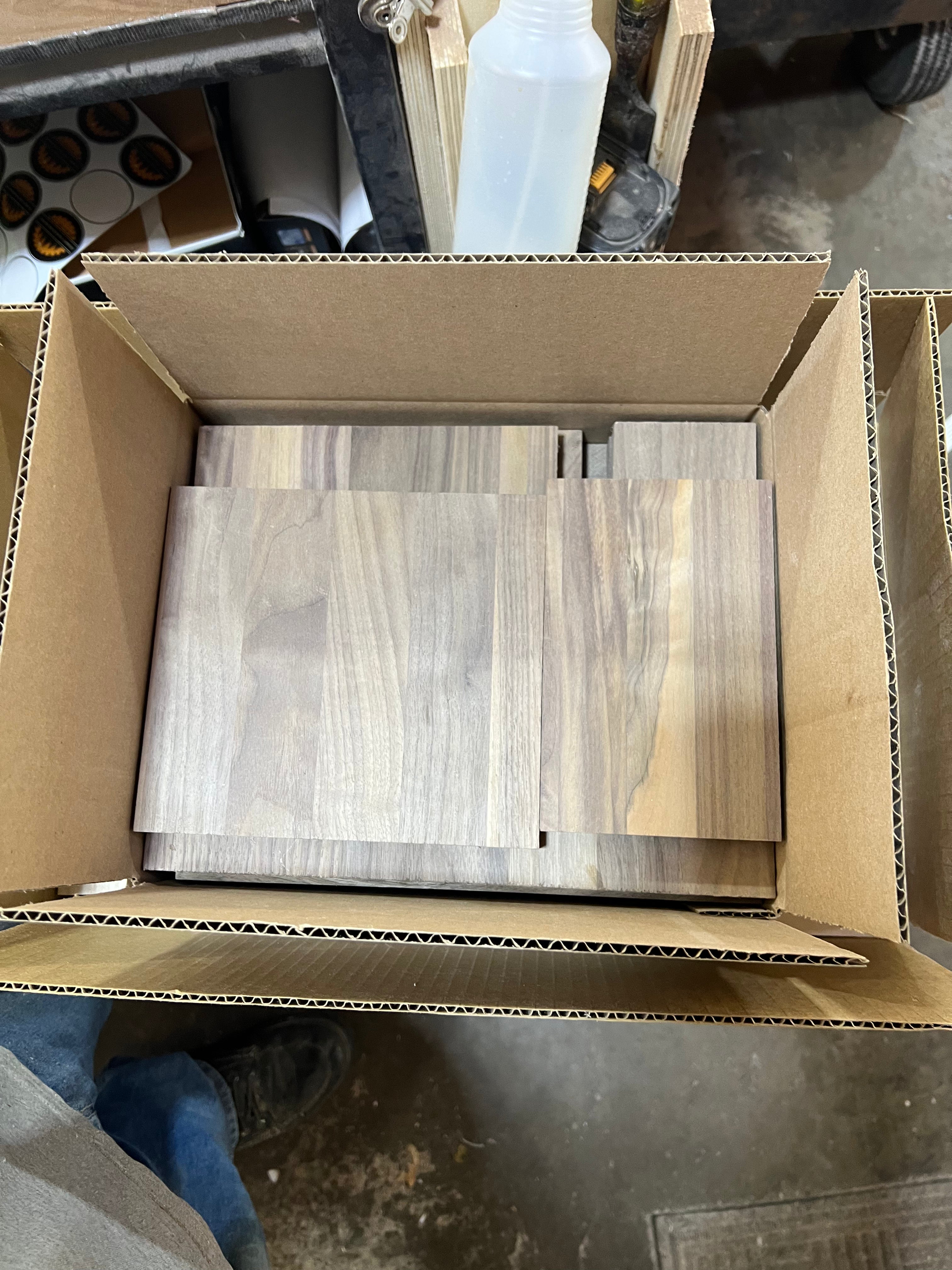 Black Walnut Craft Wood Box – 10" x 12" x 4" | 12 lbs