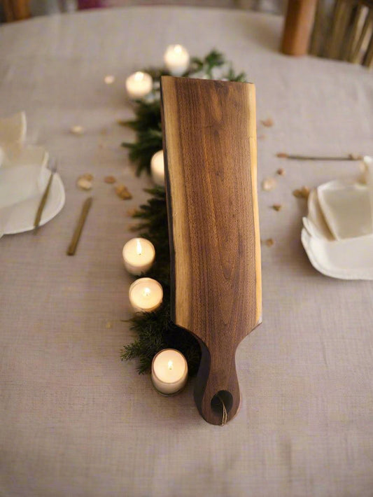Live Edge Black Walnut Serving Platter – 8x19x1.75" | Rustic Elegance for Gatherings Big and Small
