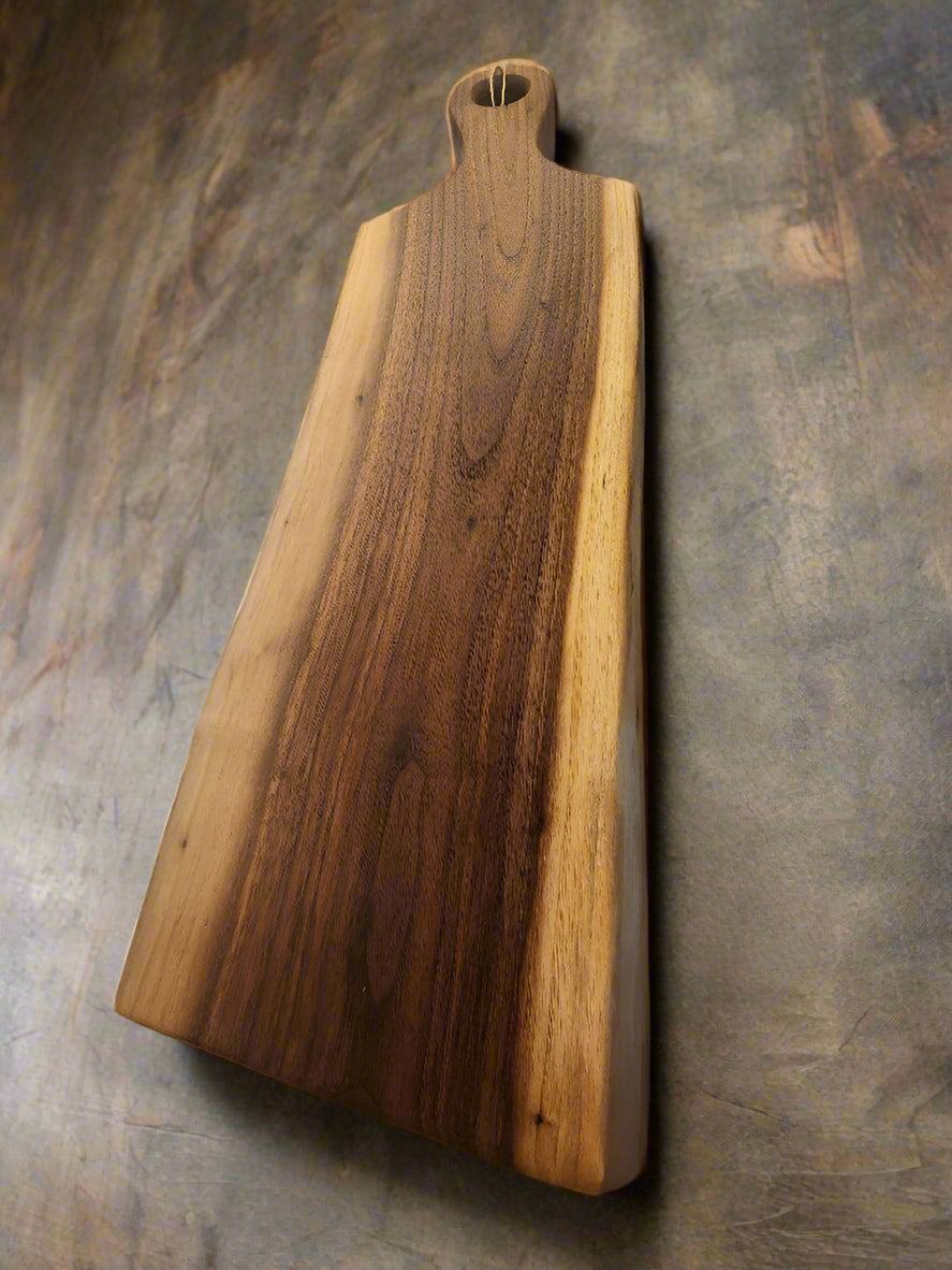 Live Edge Black Walnut Serving Platter – 8x19x1.75