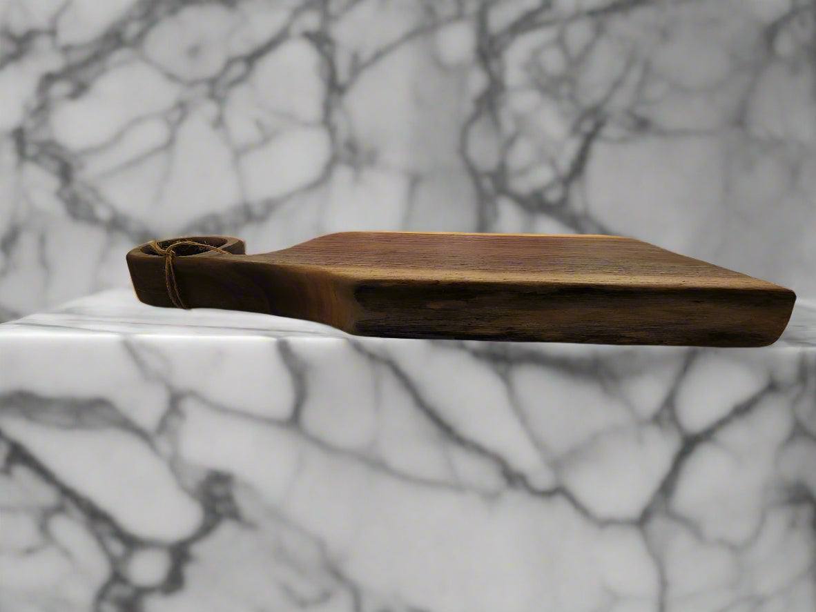 Rustic Decor Live Edge Black Walnut Board with Handle – Elegant Serving & Display