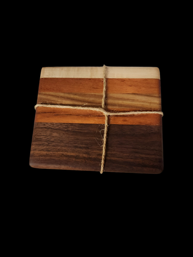 Handcrafted Canarywood, Osage Orange, Maple & Walnut Mini Cutting Board | Small Chopping Board