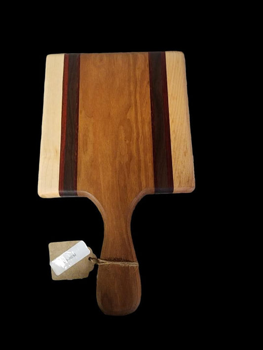 Mini Cutting Board – Handcrafted Ambrosia Maple, Cherry & Purple Heart