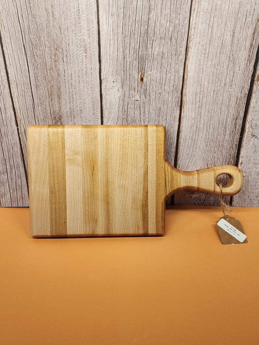 Solid Maple Cutting Board with Handle – 6x6x⅞"
