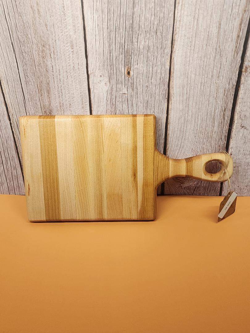 Solid Maple Cutting Board with Handle – 6x6x⅞" | Small, Strong, and Full of Possibility