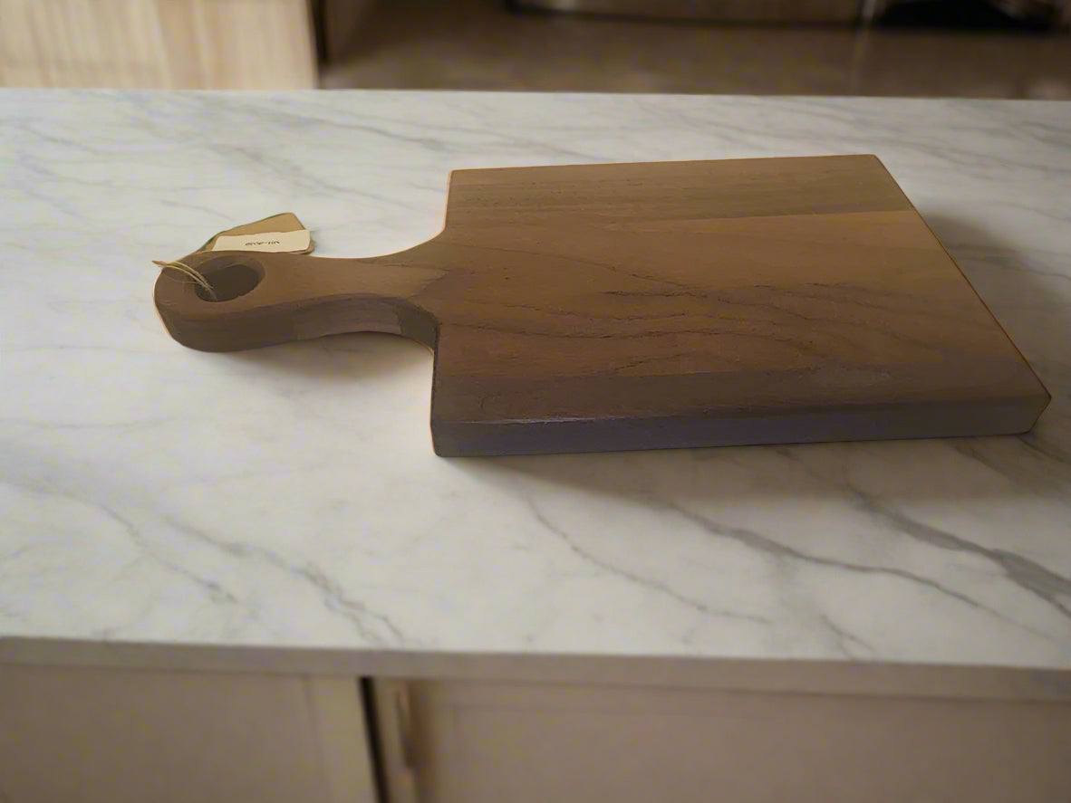 Mini Black Walnut Cutting Board with Handle – 6"x7"x¾" (11.25" Total)