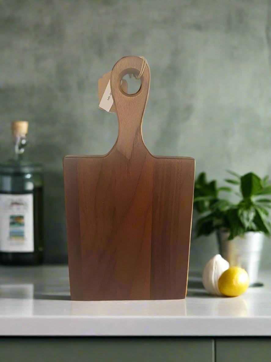 Mini Black Walnut Cutting Board with Handle – 6"x7"x¾" (11.25" Total)