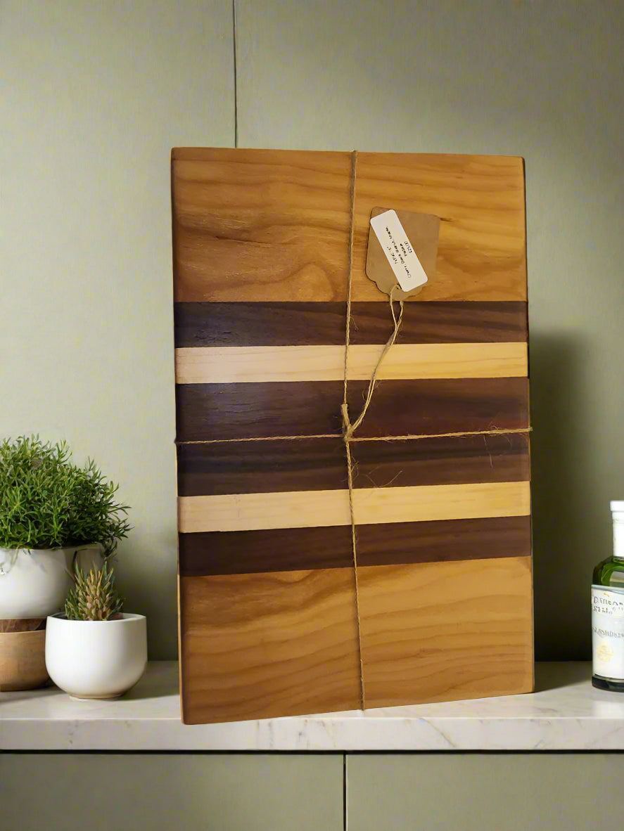 Cutting Board – Handcrafted 7"x11" Cherry, Black Walnut, Maple & Padauk