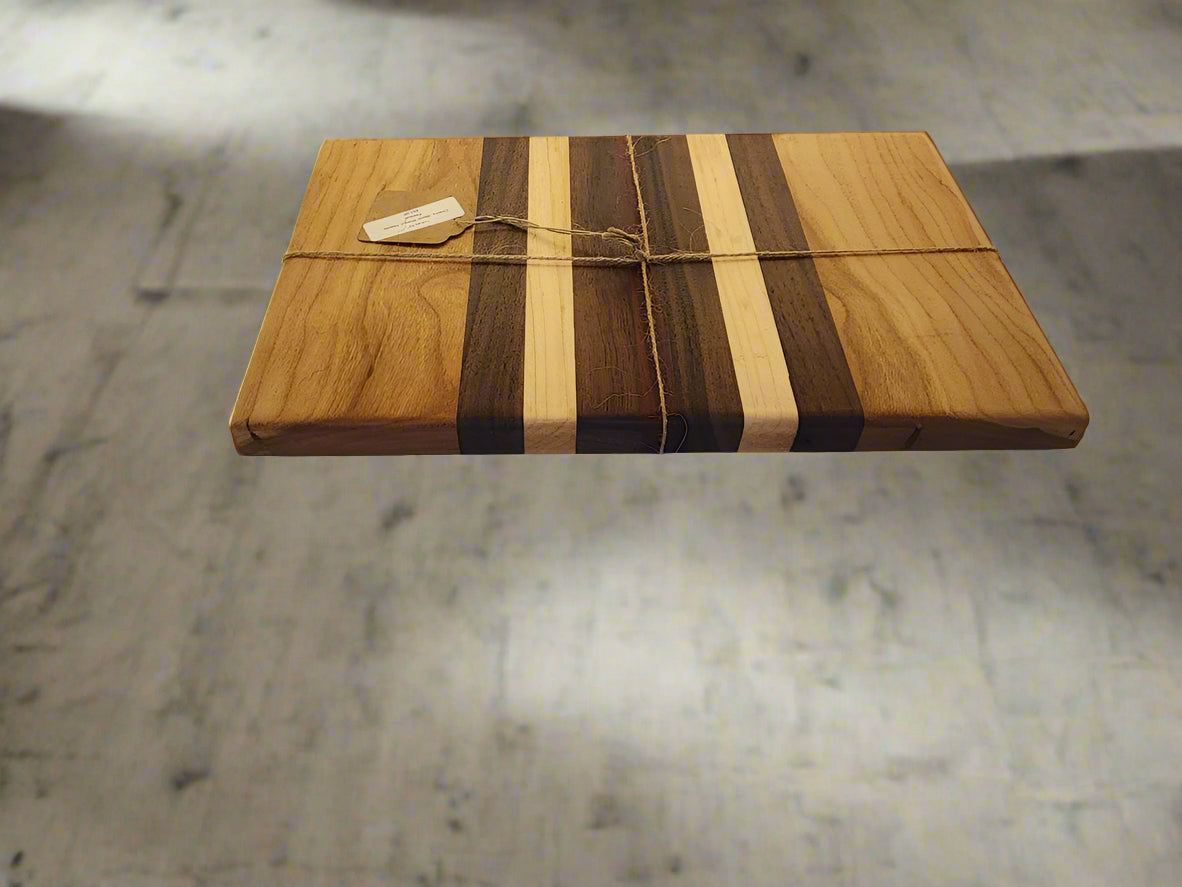 Cutting Board – Handcrafted 7"x11" Cherry, Black Walnut, Maple & Padauk