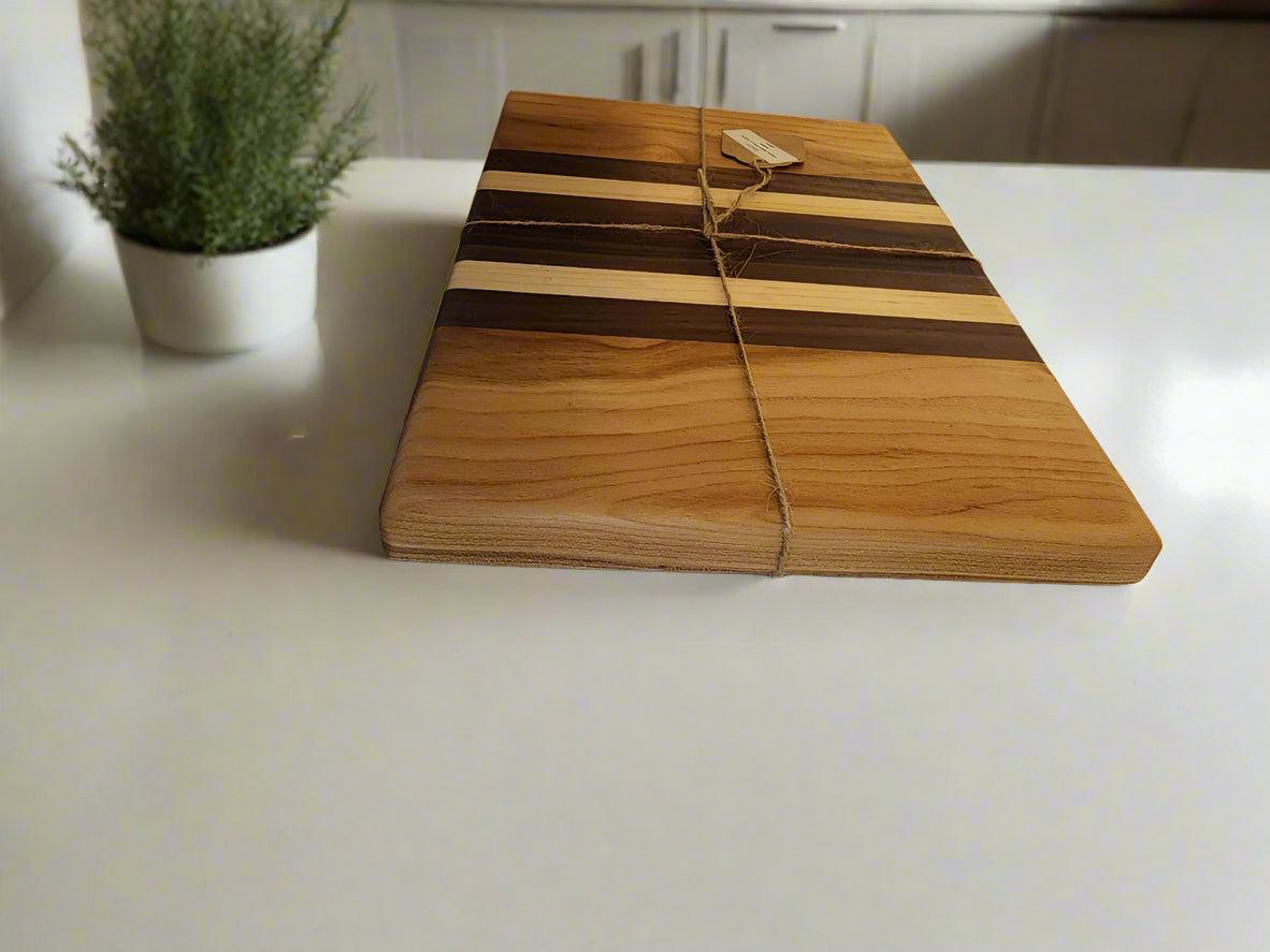 Cutting Board – Handcrafted 7"x11" Cherry, Black Walnut, Maple & Padauk