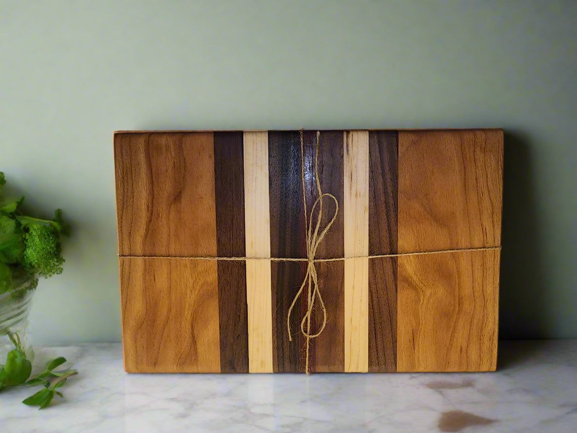 Cutting Board – Handcrafted 7"x11" Cherry, Black Walnut, Maple & Padauk