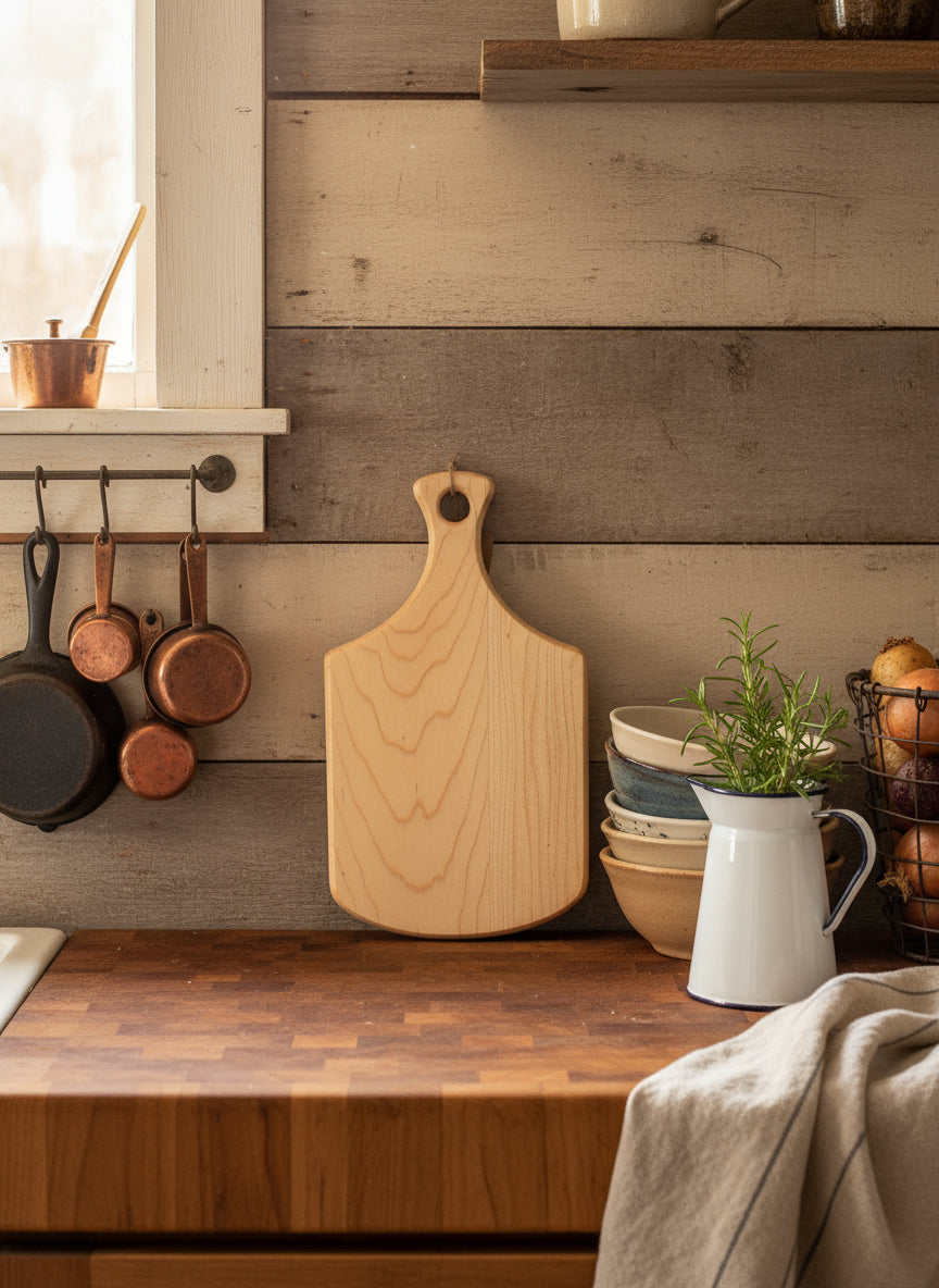 Hard Maple Mini Cutting Board with Handle – 5½ x 10 x ⅝"