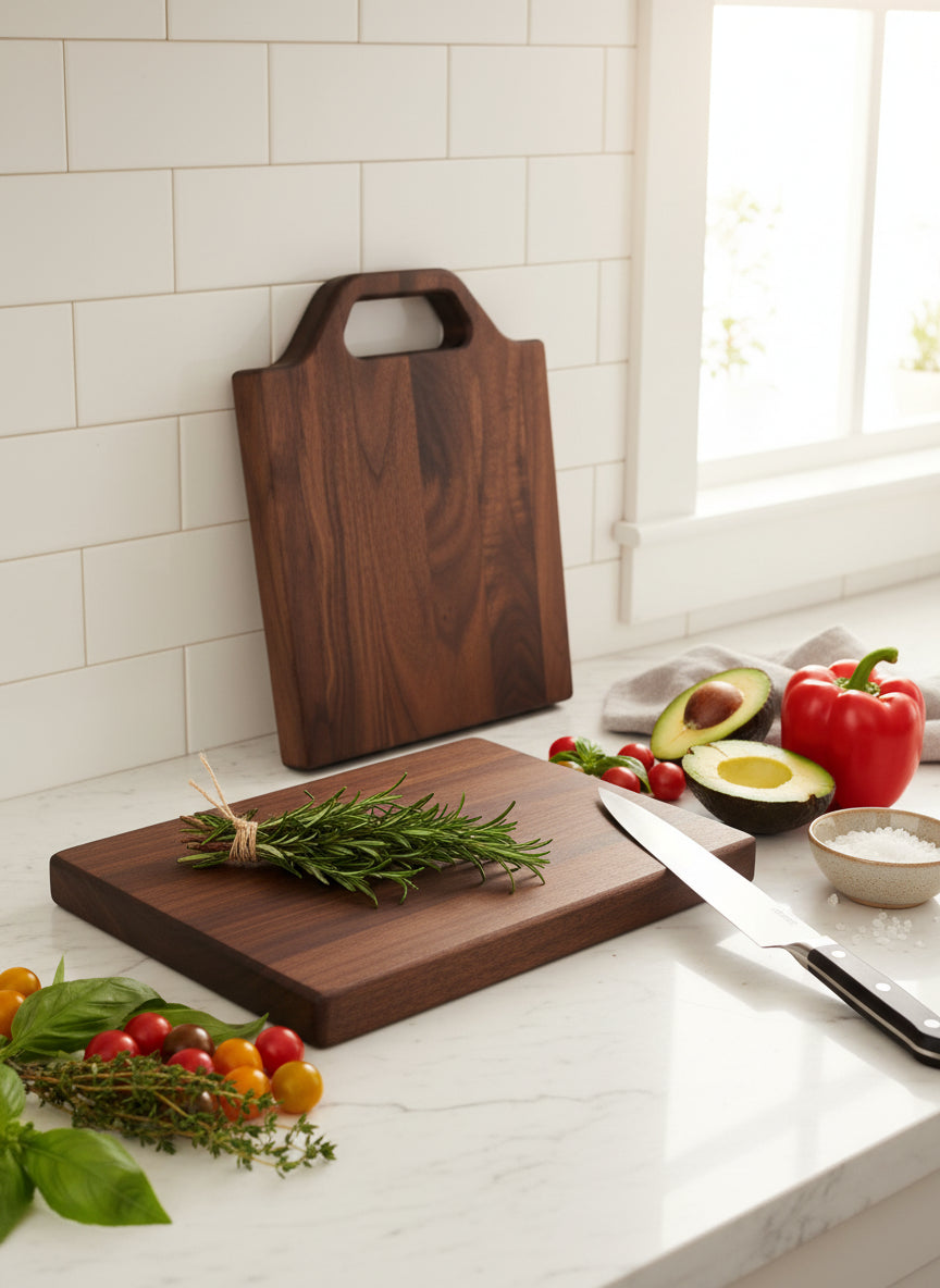 Black Walnut Cutting Board – Rich Grain, Everyday Function, Artisan Feel