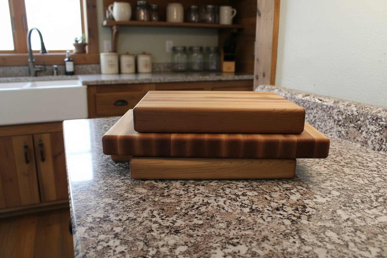 Northern Hard Maple Cutting Board Set — Handcrafted End Grain Quality