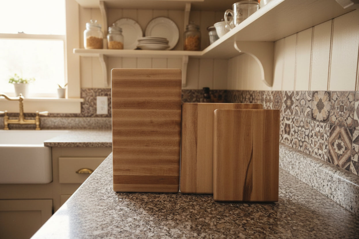 Northern Hard Maple Cutting Board Set — Handcrafted End Grain Quality