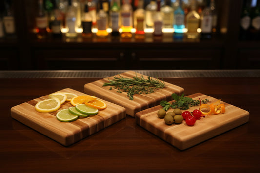 Mini Hard Maple Bar‑Size Cutting Board Set — Set of 3