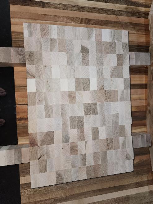 Natural Hard Maple End Grain Cutting Board Blank | 12.5" × 18.25" × 1.625"