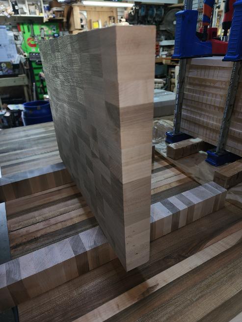 Natural Hard Maple End Grain Cutting Board Blank | 12.5" × 18.25" × 1.625"