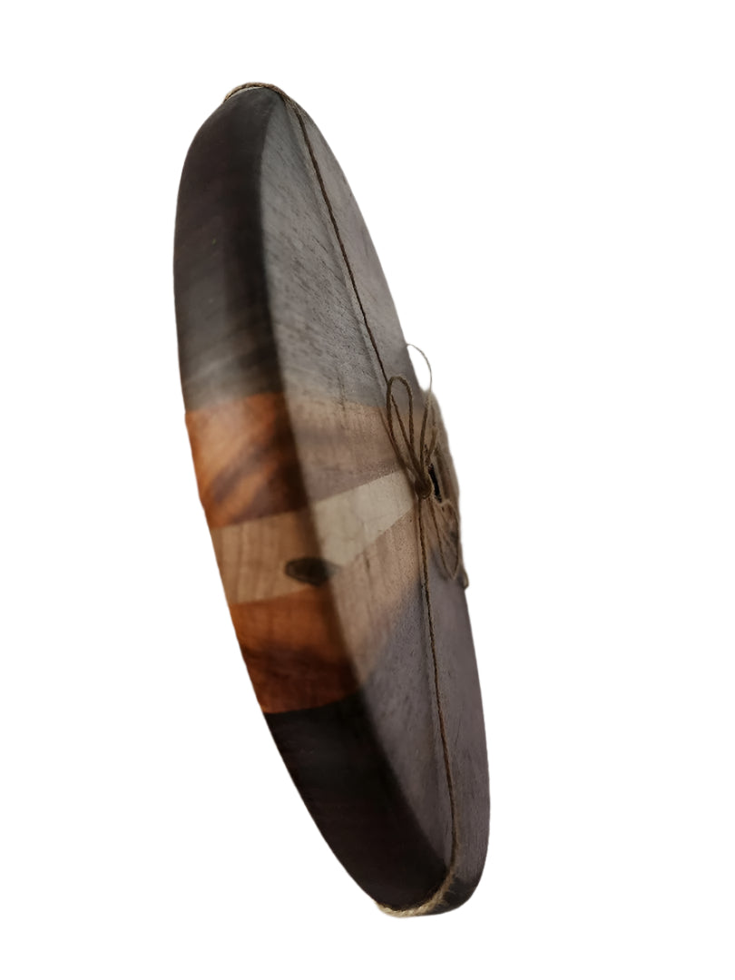 Handmade 12" Black Walnut, Tigerwood & Ambrosia Maple Lazy Susan – A Stunning Fusion of Craftsmanship and Functionality