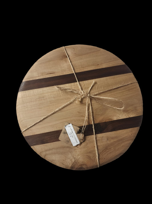 Handmade 10" Black Walnut & Hard Maple Lazy Susan – A Fusion of Functionality and Timeless Elegance