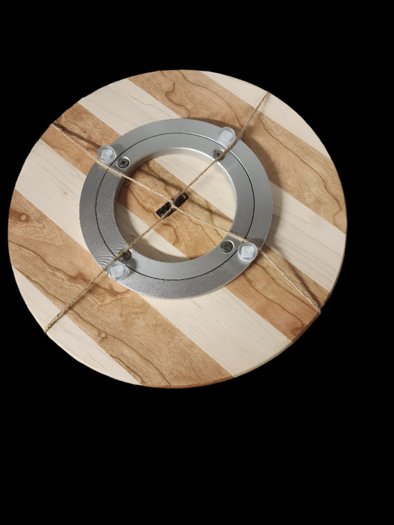 Handcrafted 10" Hard Maple and Cherry Lazy Susan – Practical Elegance for Any Space