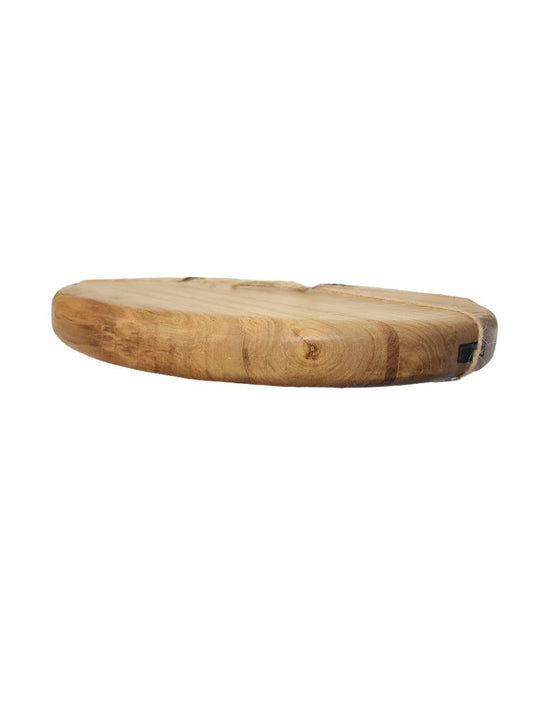 Handcrafted Curly MaplHandcrafted 10" Curly Maple Lazy Susan Organizer with natural grain pattern.e Lazy Susan, 10-inch diameter, with premium grain design.
