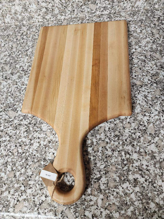 Solid Maple Cutting Board - Handmade Hard Maple with Handle 11.25x20.25"