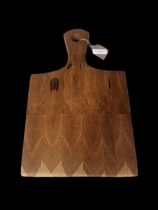 Cutting Board with Handle - Handcrafted Cherry End Grain Kitchen Essential