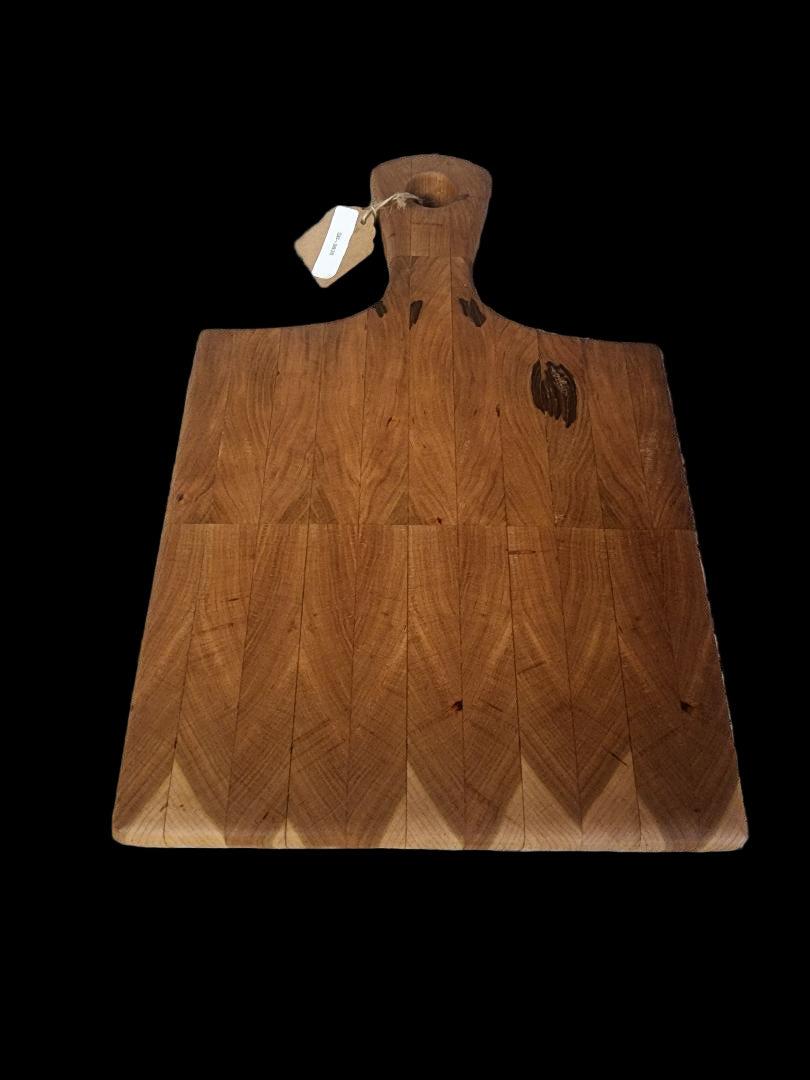 Cutting Board with Handle - Handcrafted Cherry End Grain Kitchen Essential